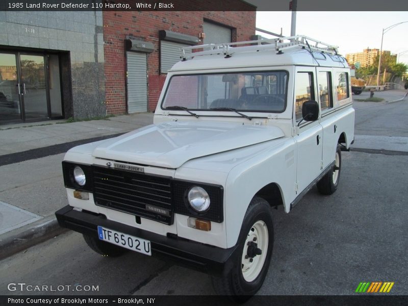 White / Black 1985 Land Rover Defender 110 Hardtop