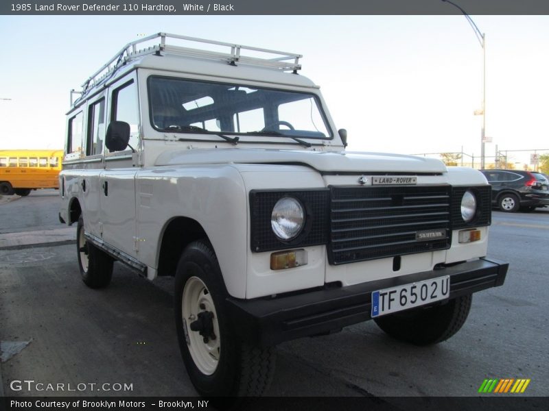 White / Black 1985 Land Rover Defender 110 Hardtop