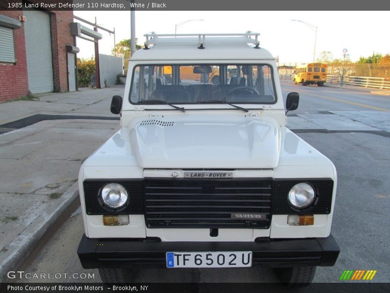 White / Black 1985 Land Rover Defender 110 Hardtop