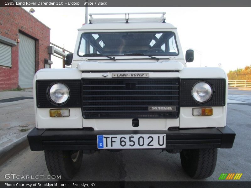 White / Black 1985 Land Rover Defender 110 Hardtop