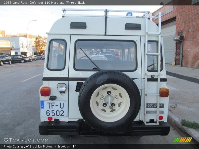 White / Black 1985 Land Rover Defender 110 Hardtop