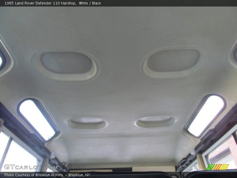 White / Black 1985 Land Rover Defender 110 Hardtop