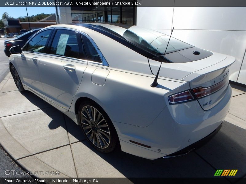 Crystal Champagne / Charcoal Black 2013 Lincoln MKZ 2.0L EcoBoost AWD