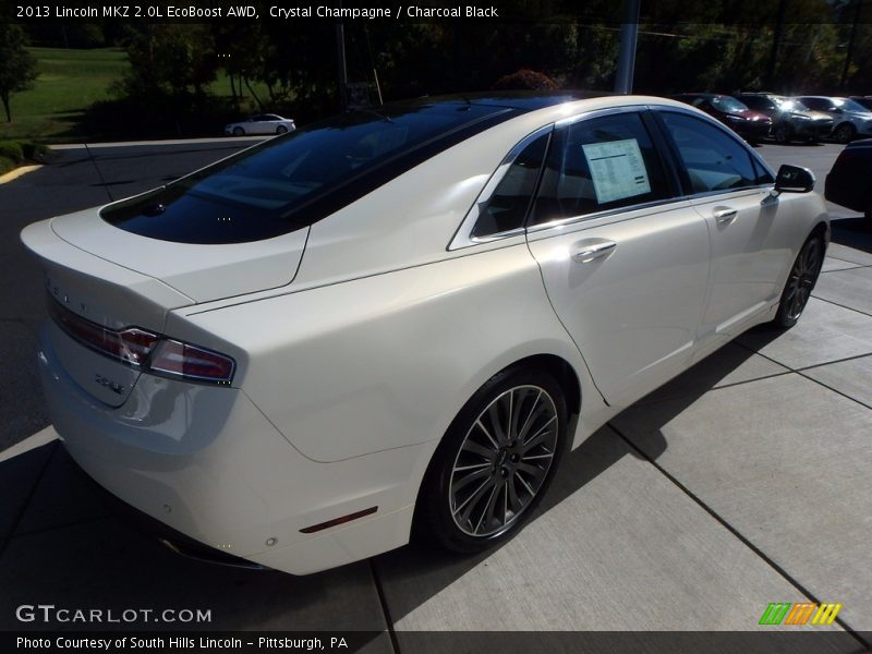 Crystal Champagne / Charcoal Black 2013 Lincoln MKZ 2.0L EcoBoost AWD