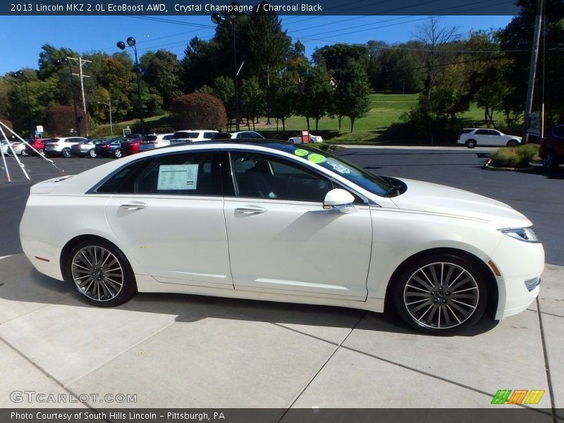 Crystal Champagne / Charcoal Black 2013 Lincoln MKZ 2.0L EcoBoost AWD