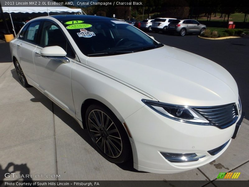 Crystal Champagne / Charcoal Black 2013 Lincoln MKZ 2.0L EcoBoost AWD
