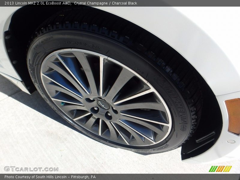 Crystal Champagne / Charcoal Black 2013 Lincoln MKZ 2.0L EcoBoost AWD