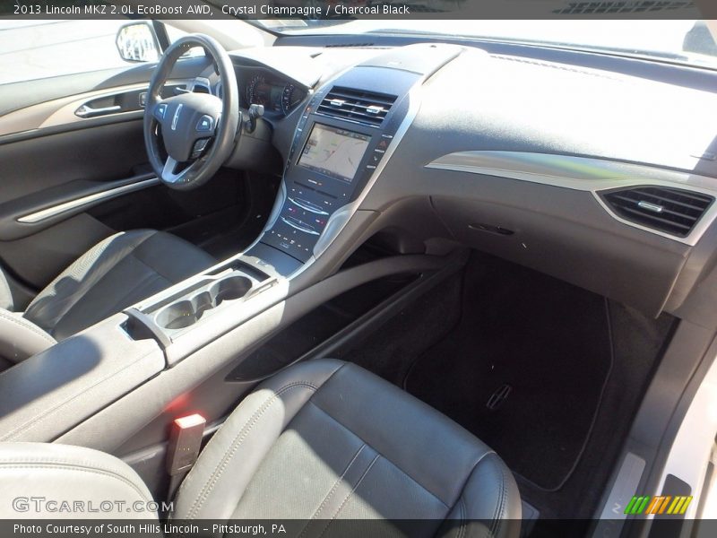 Crystal Champagne / Charcoal Black 2013 Lincoln MKZ 2.0L EcoBoost AWD