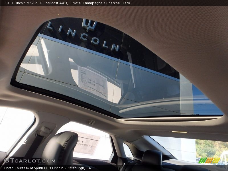 Crystal Champagne / Charcoal Black 2013 Lincoln MKZ 2.0L EcoBoost AWD