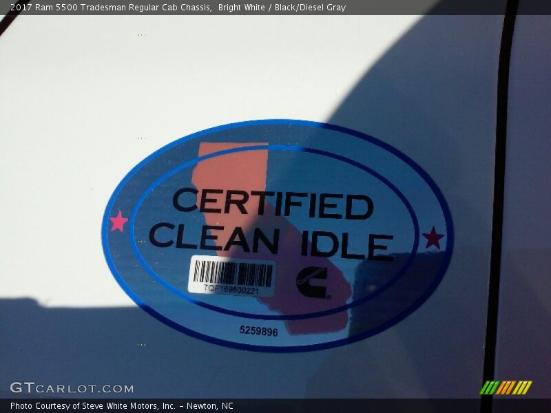 Bright White / Black/Diesel Gray 2017 Ram 5500 Tradesman Regular Cab Chassis