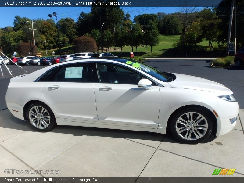 White Platinum / Charcoal Black 2013 Lincoln MKZ 2.0L EcoBoost AWD