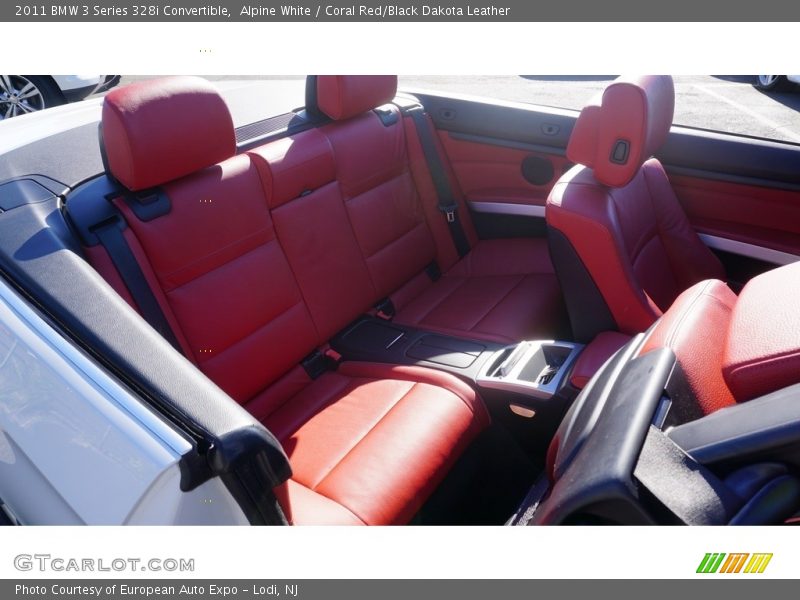 Alpine White / Coral Red/Black Dakota Leather 2011 BMW 3 Series 328i Convertible