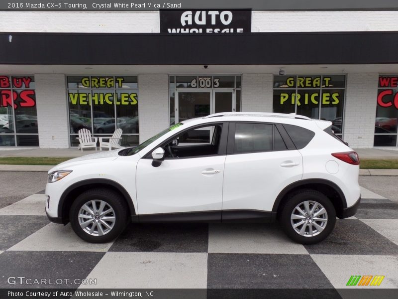 Crystal White Pearl Mica / Sand 2016 Mazda CX-5 Touring