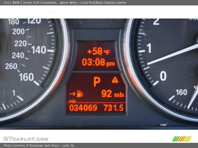 Alpine White / Coral Red/Black Dakota Leather 2011 BMW 3 Series 328i Convertible