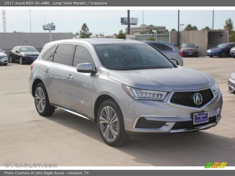 Lunar Silver Metallic / Graystone 2017 Acura MDX SH-AWD