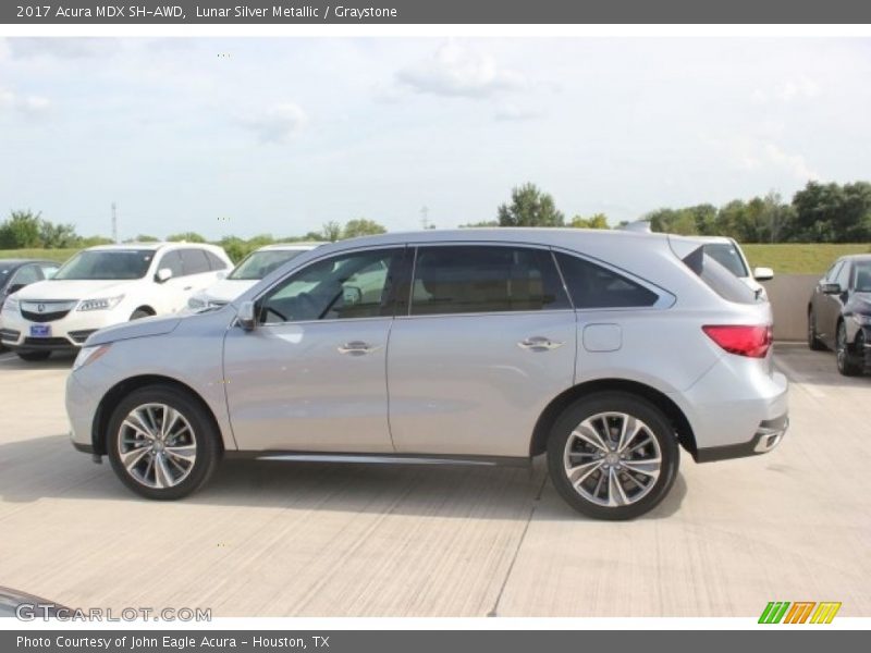 Lunar Silver Metallic / Graystone 2017 Acura MDX SH-AWD