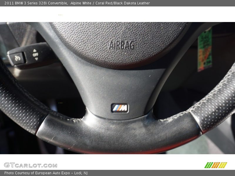 Alpine White / Coral Red/Black Dakota Leather 2011 BMW 3 Series 328i Convertible
