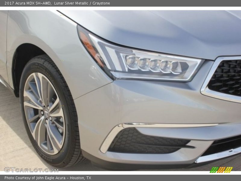 Lunar Silver Metallic / Graystone 2017 Acura MDX SH-AWD