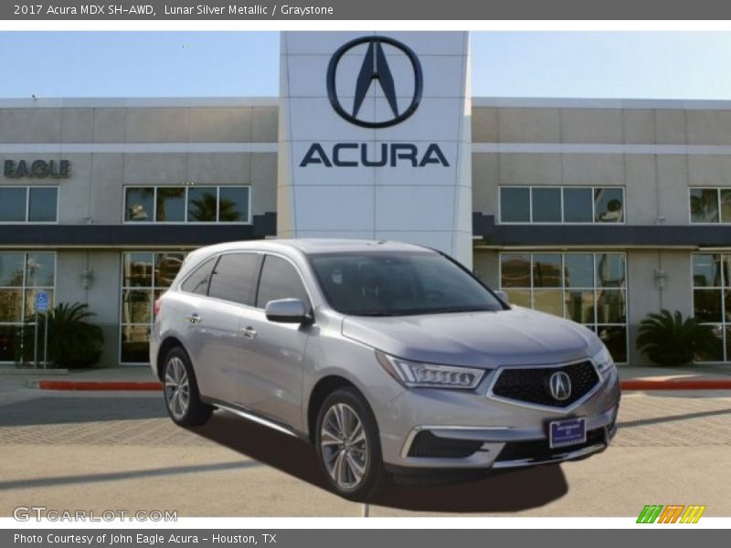 Lunar Silver Metallic / Graystone 2017 Acura MDX SH-AWD