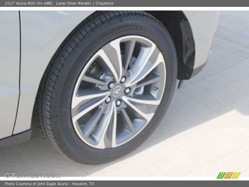 Lunar Silver Metallic / Graystone 2017 Acura MDX SH-AWD