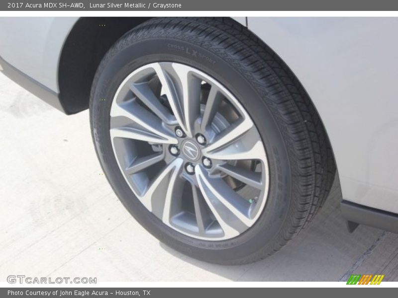 Lunar Silver Metallic / Graystone 2017 Acura MDX SH-AWD