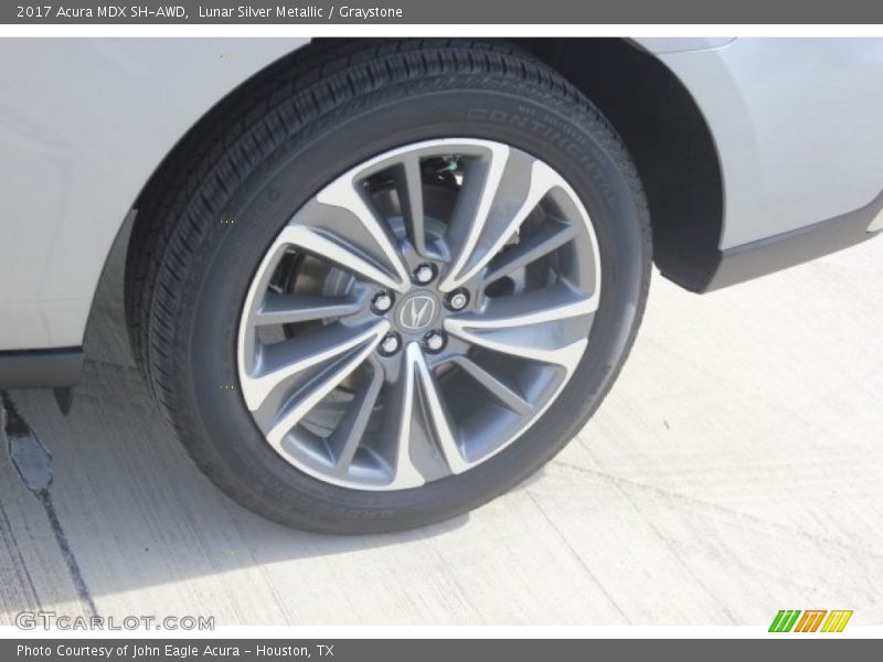 Lunar Silver Metallic / Graystone 2017 Acura MDX SH-AWD