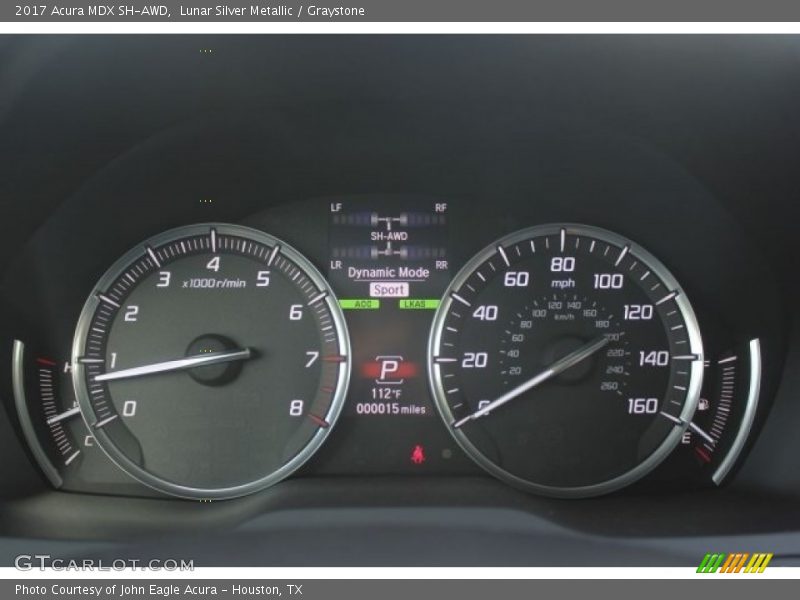 Lunar Silver Metallic / Graystone 2017 Acura MDX SH-AWD