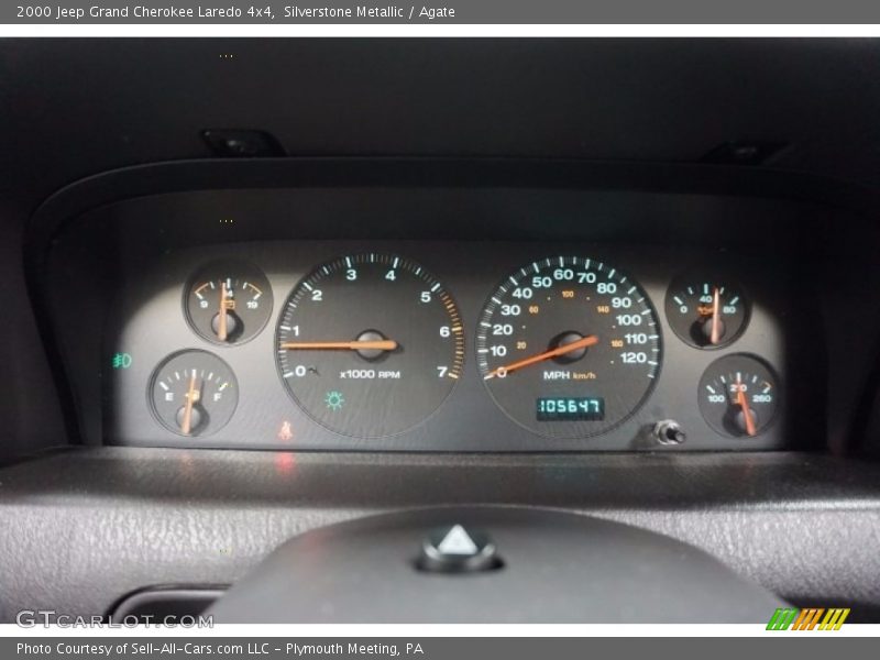 Silverstone Metallic / Agate 2000 Jeep Grand Cherokee Laredo 4x4