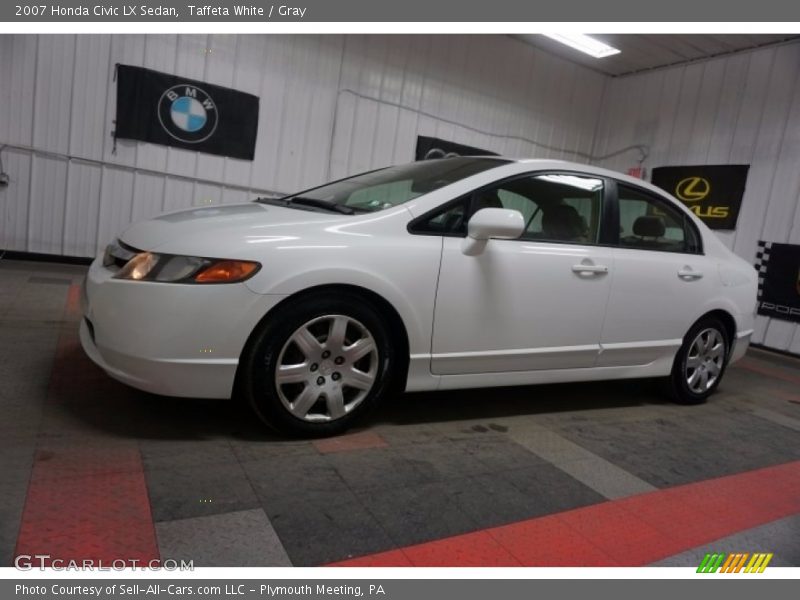 Taffeta White / Gray 2007 Honda Civic LX Sedan