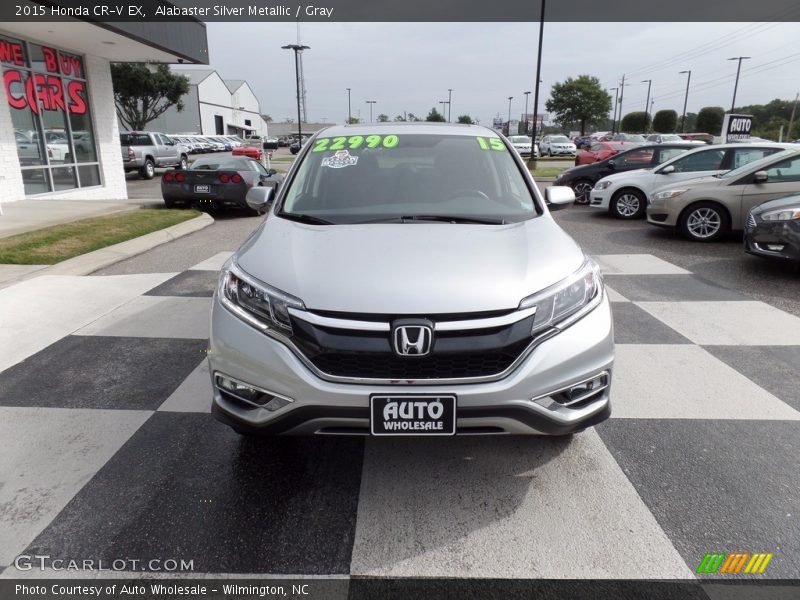 Alabaster Silver Metallic / Gray 2015 Honda CR-V EX