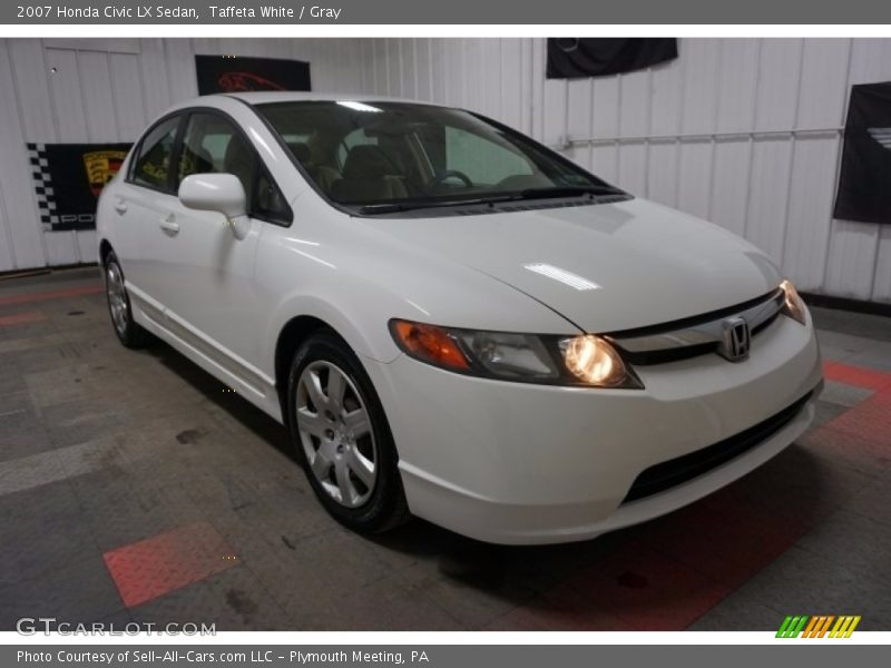 Taffeta White / Gray 2007 Honda Civic LX Sedan
