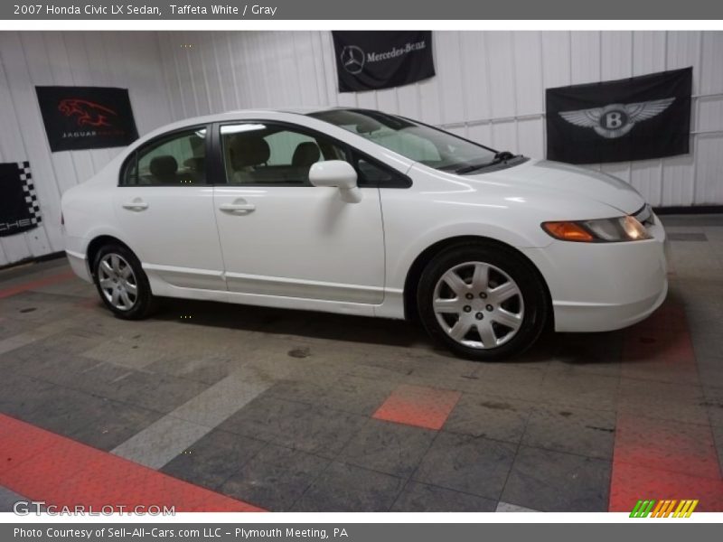 Taffeta White / Gray 2007 Honda Civic LX Sedan