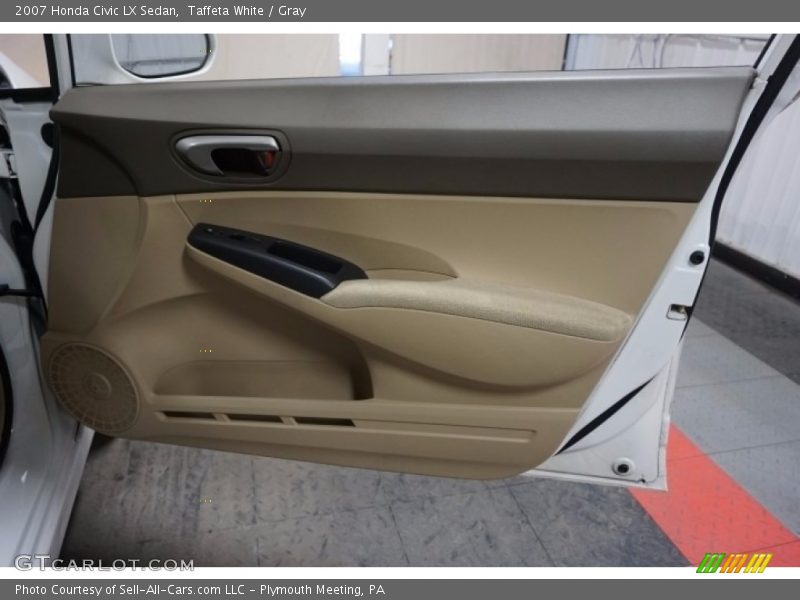 Taffeta White / Gray 2007 Honda Civic LX Sedan
