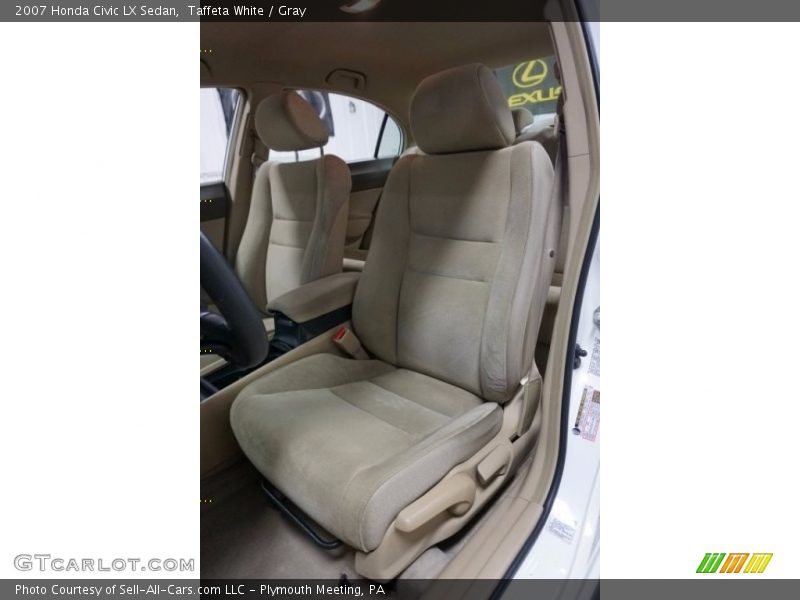 Taffeta White / Gray 2007 Honda Civic LX Sedan