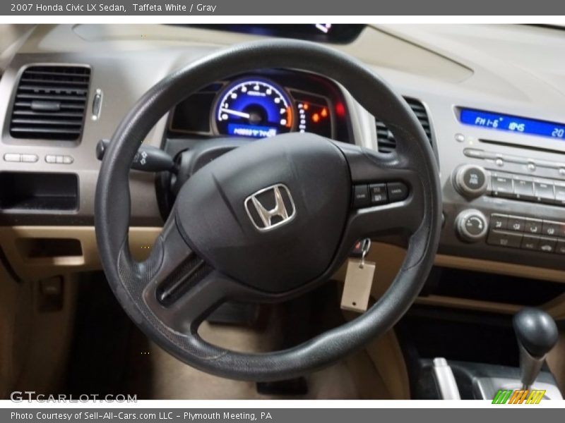 Taffeta White / Gray 2007 Honda Civic LX Sedan