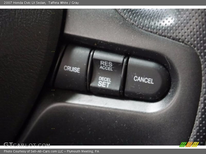 Taffeta White / Gray 2007 Honda Civic LX Sedan