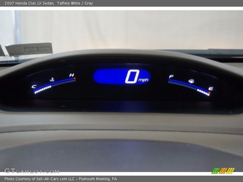 Taffeta White / Gray 2007 Honda Civic LX Sedan