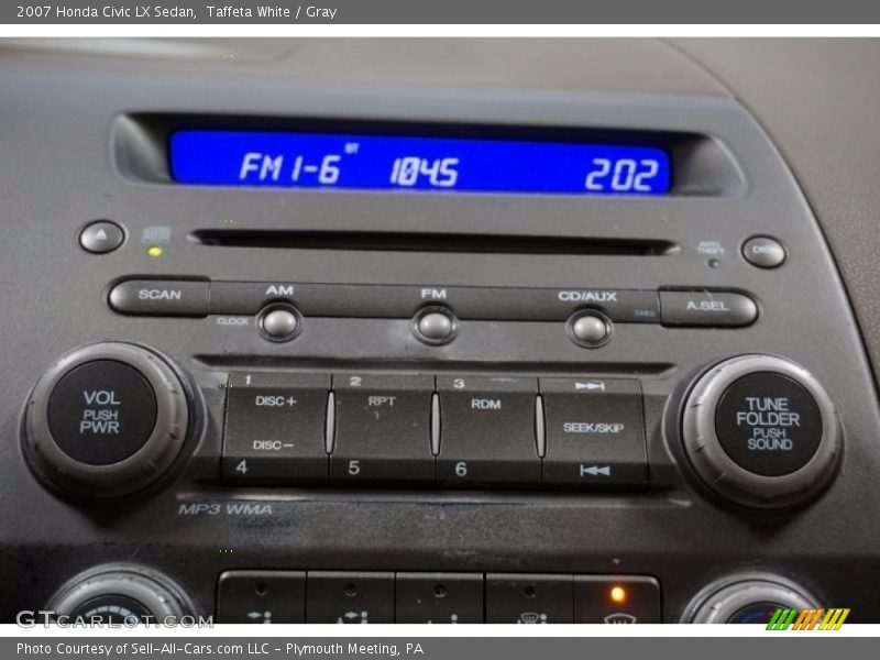 Taffeta White / Gray 2007 Honda Civic LX Sedan