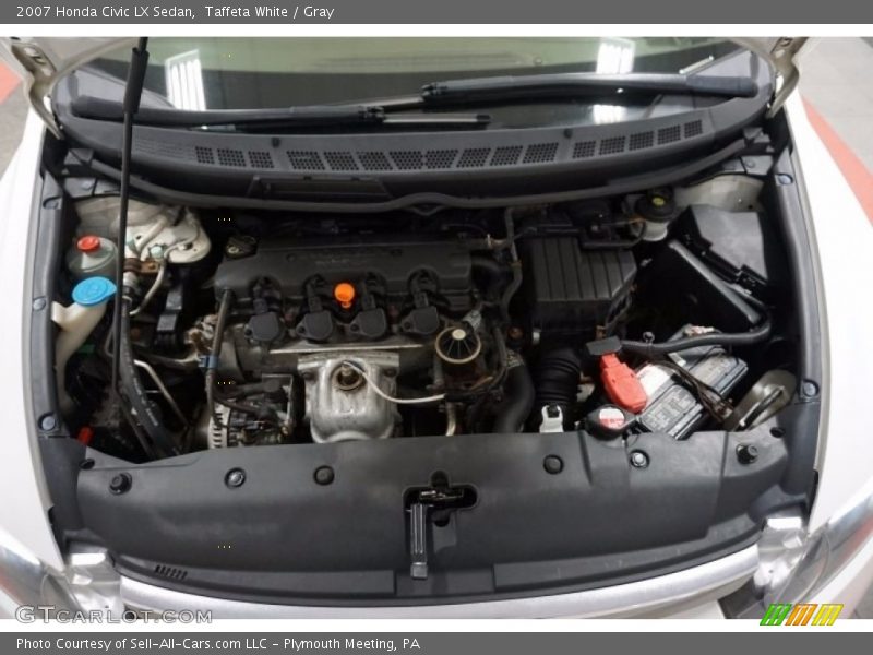 Taffeta White / Gray 2007 Honda Civic LX Sedan