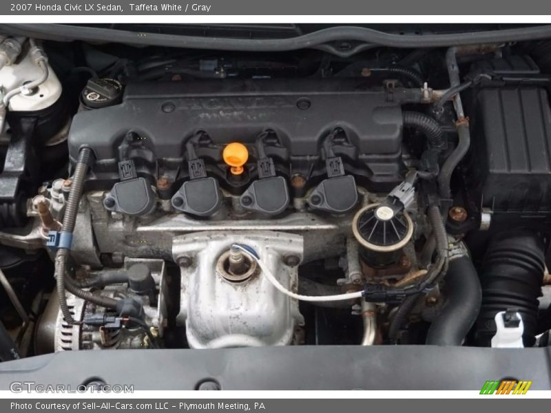 Taffeta White / Gray 2007 Honda Civic LX Sedan