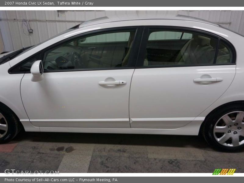 Taffeta White / Gray 2007 Honda Civic LX Sedan