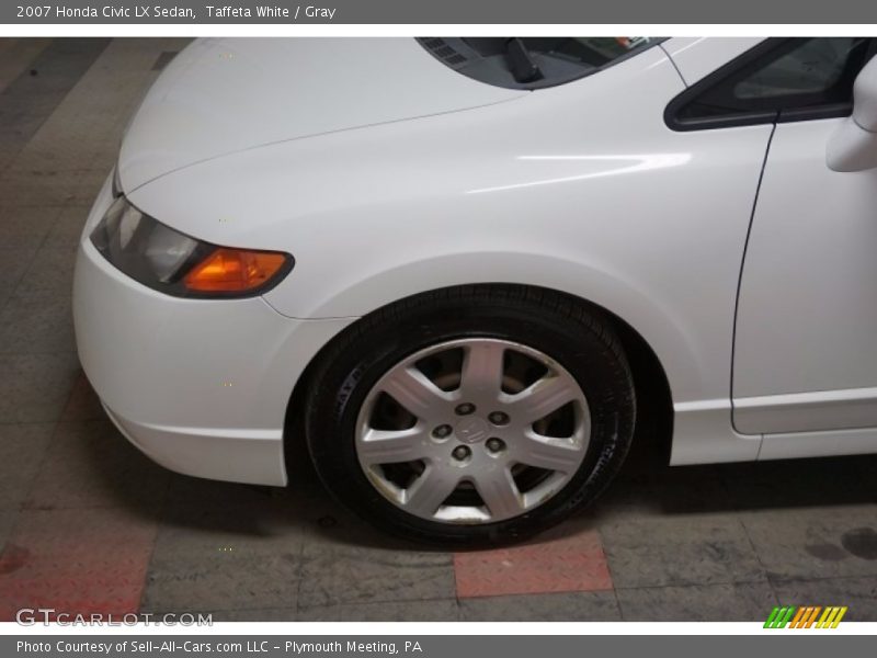Taffeta White / Gray 2007 Honda Civic LX Sedan