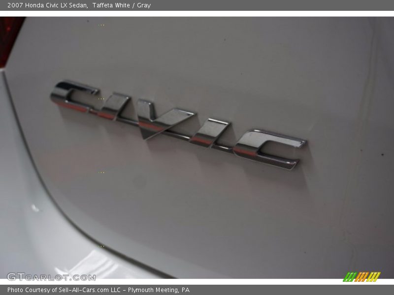 Taffeta White / Gray 2007 Honda Civic LX Sedan