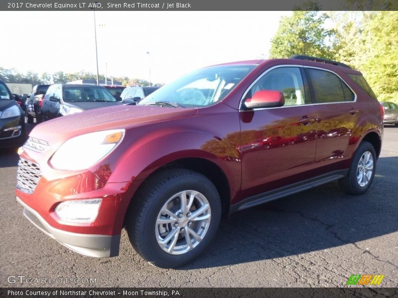 Siren Red Tintcoat / Jet Black 2017 Chevrolet Equinox LT AWD