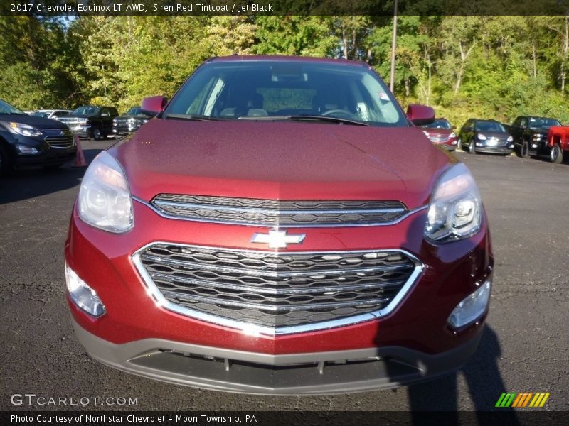 Siren Red Tintcoat / Jet Black 2017 Chevrolet Equinox LT AWD