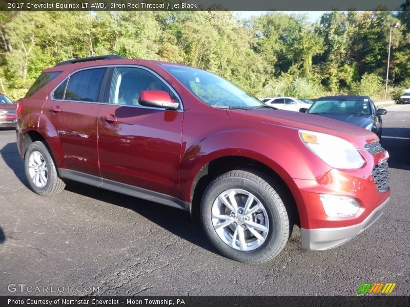 Siren Red Tintcoat / Jet Black 2017 Chevrolet Equinox LT AWD