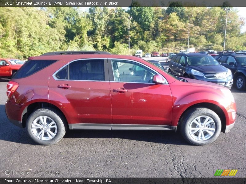 Siren Red Tintcoat / Jet Black 2017 Chevrolet Equinox LT AWD