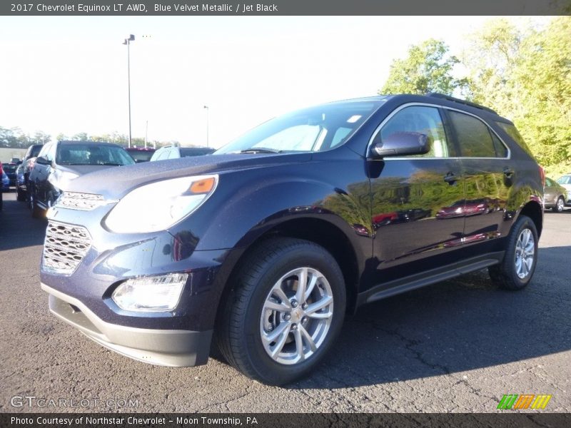 Blue Velvet Metallic / Jet Black 2017 Chevrolet Equinox LT AWD