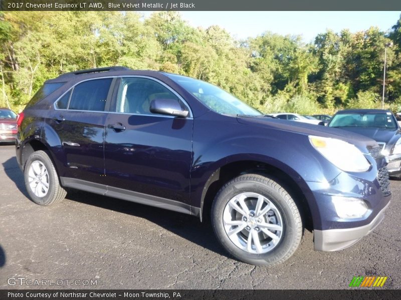 Blue Velvet Metallic / Jet Black 2017 Chevrolet Equinox LT AWD