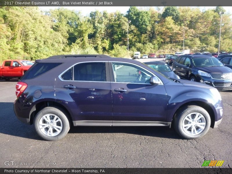 Blue Velvet Metallic / Jet Black 2017 Chevrolet Equinox LT AWD